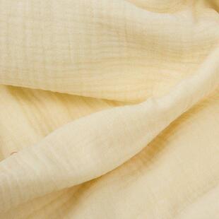 纯棉双层纱布婴儿服装面料春夏素色柔软绉布泡泡纱口水巾睡衣布料