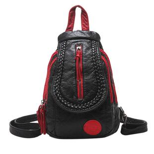 双肩包女韩版2021新款潮迷你女士斜挎包包水洗软皮小背包两用胸包