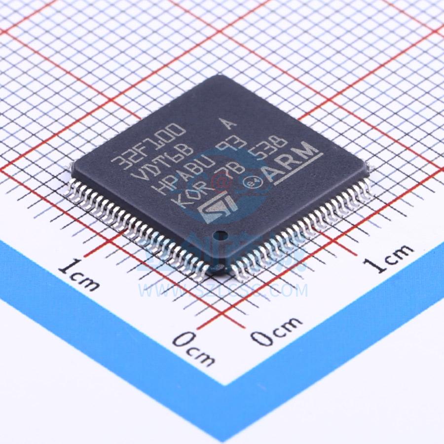 ST(意法半导体) STM32F100VDT6B LQFP-100_14x14x05P ST(意法半导