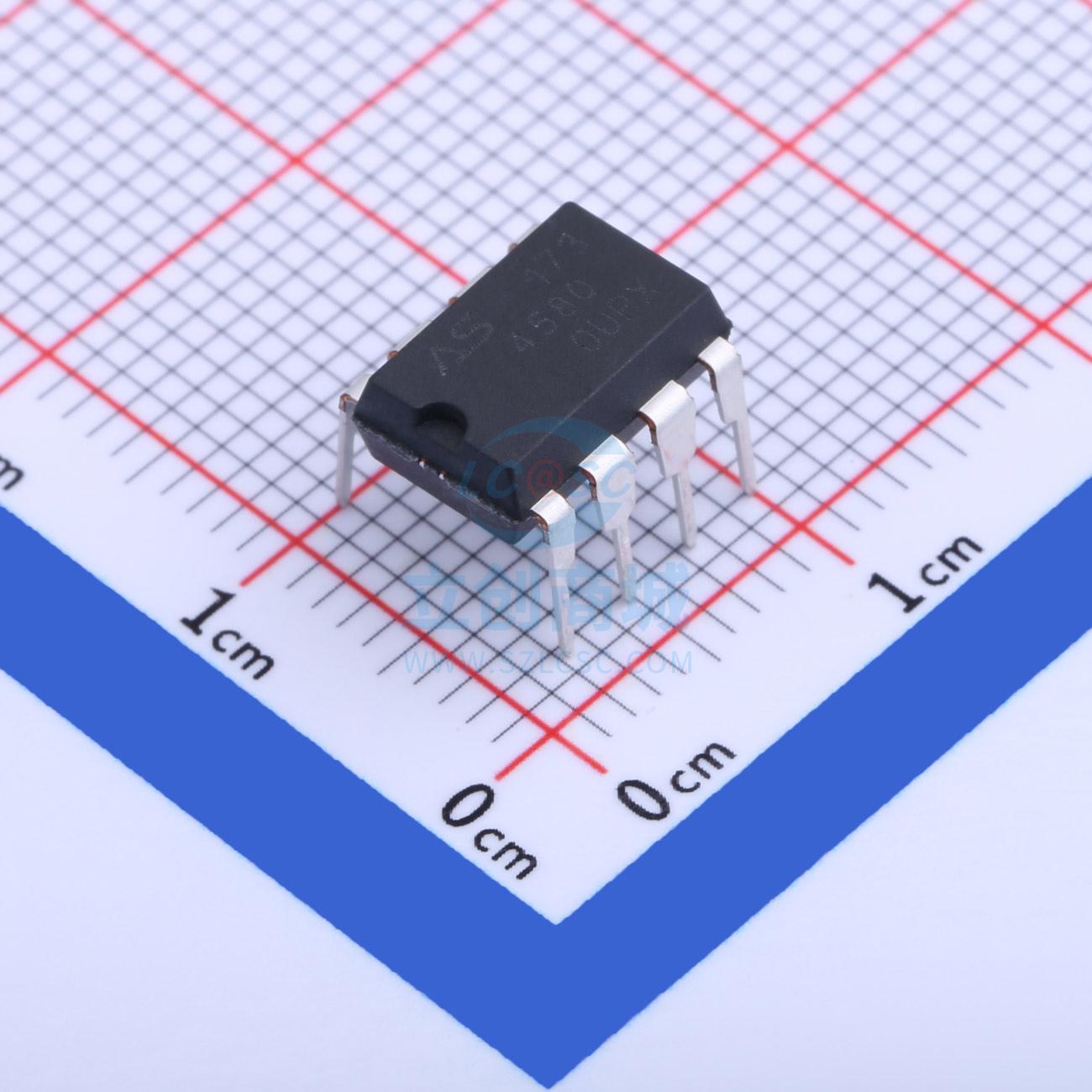 运算放大器 ASOPD4580N-R DIP-8L Ascend(安森德)