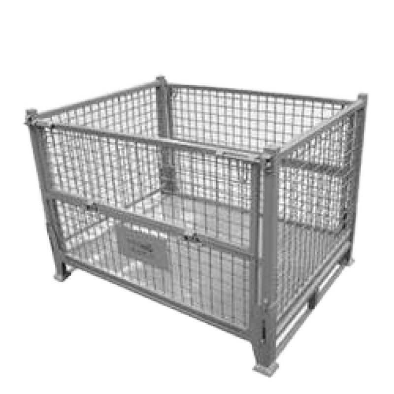 金转属周转箱折叠网箱仓储笼重型周框可712动堆移垛料架