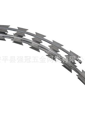 厂刺家供刺AHG丝滚笼铁蒺藜片应绳刺丝 机场刀监狱蛇腹型刺绳