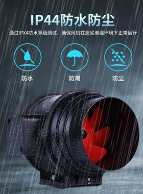 937A制C100-240V斜流管道风机150强风度扇排气温湿控旋钮EC调速