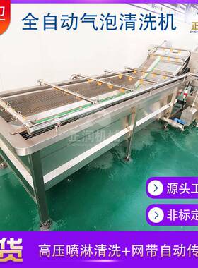 预制菜全动蔬清洗机KLH 气泡冲浪菜机洗 全自菜自动水果清洗加工