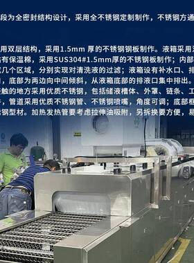 水压铸铝件清洗履GDU带式转箱喷淋清洗周设备流线机自动化