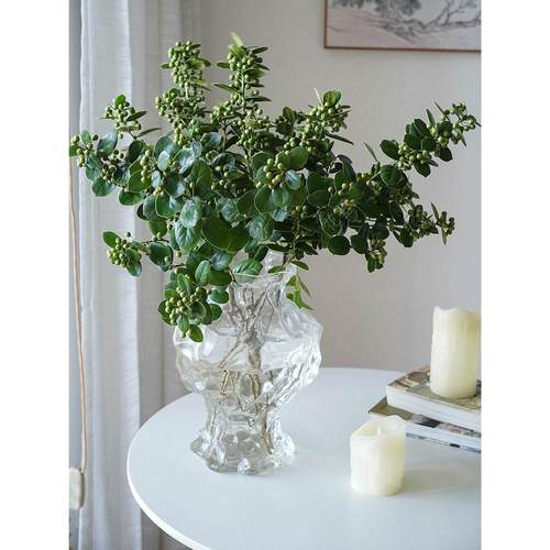 新鲜采摘枸骨冬青果实鲜切枝真果实真花鲜花水养鲜切花瓶插花餐桌