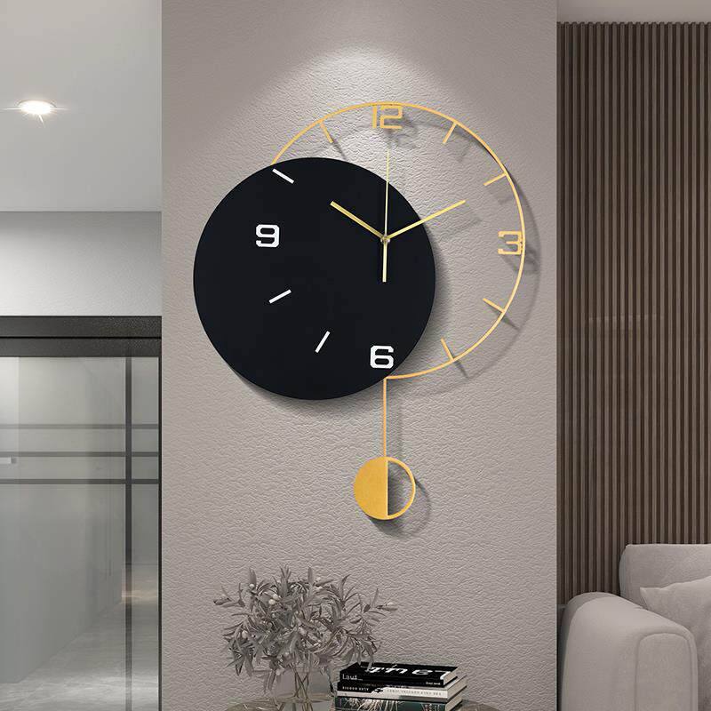 北欧挂钟客厅轻奢个性创意家用时尚墙上时钟现代简约极简装饰钟表
