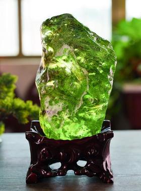 琉璃泰山石敢当泰山石宅镇办公室家用天然原石靠山石补角石头摆件