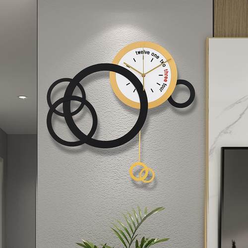 钟表挂钟客厅饭厅家里创意时尚极简挂墙时钟现代简约轻奢艺术装饰