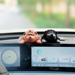 草莓味汽车香薰丑陋卡通猩猩猴子玩偶装饰品汽车竹炭袋去除异味和