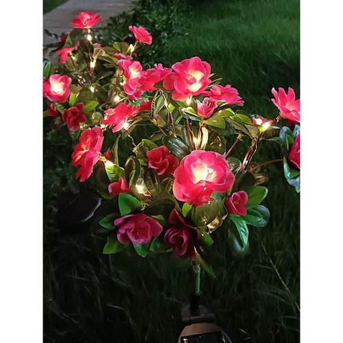 太阳能杜鹃花灯庭院花园仿真花朵装饰氛围灯户外防水映山红草坪灯