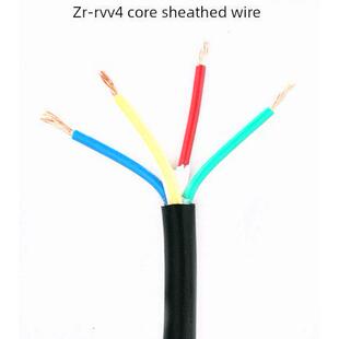 厂家直销纯铜国标电线电缆软护套线Rvv4*0.2信号线黑色全色