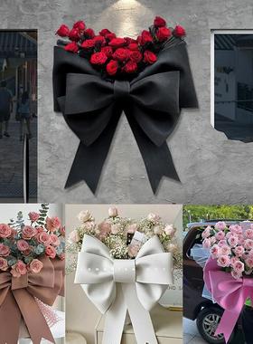 超大蝴蝶结玫瑰花束背景墙橱窗装饰美陈列摆件装饰品拍照打卡布置