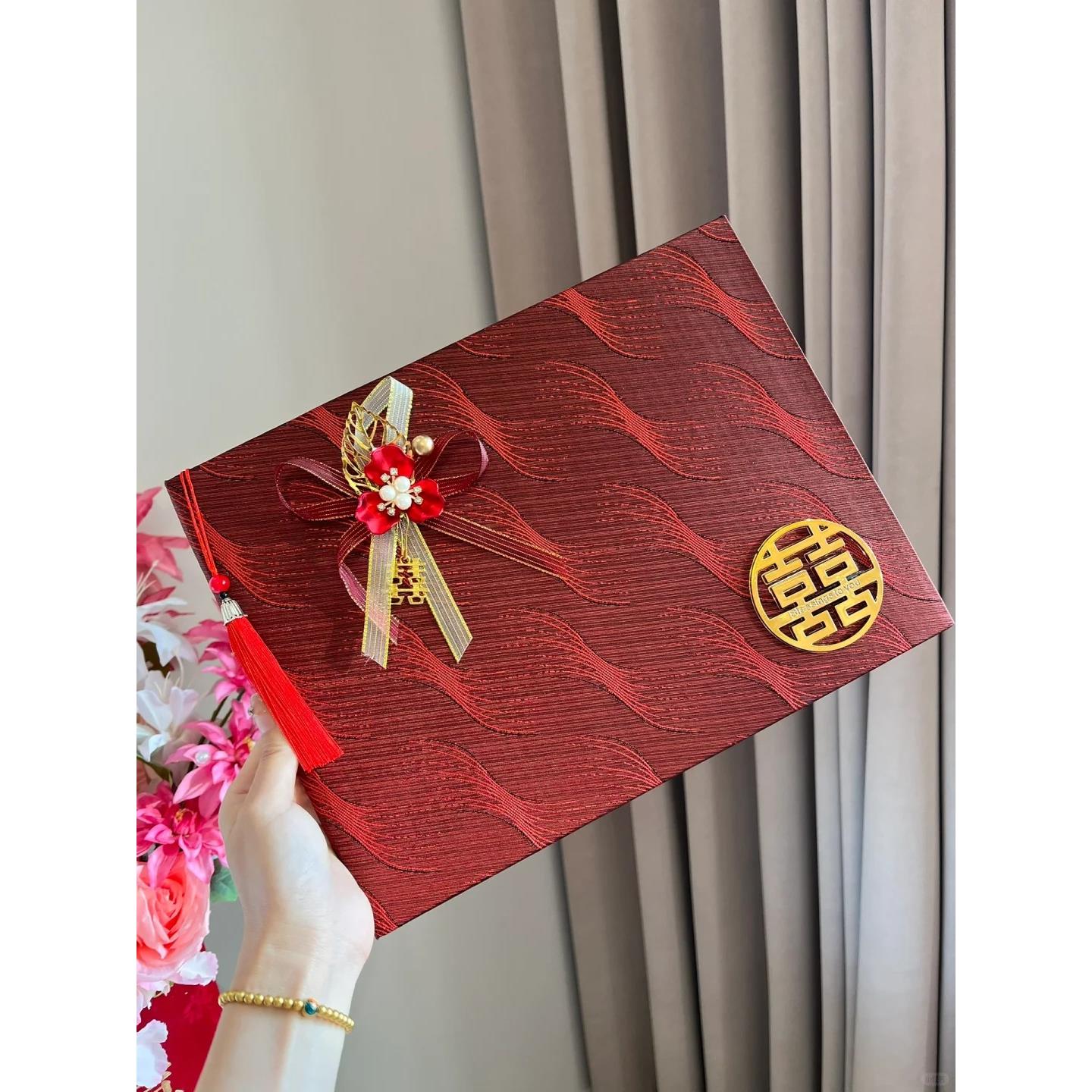 结婚记账本礼金簿签到本布艺礼单记账本随礼人情礼金本婚宴登记