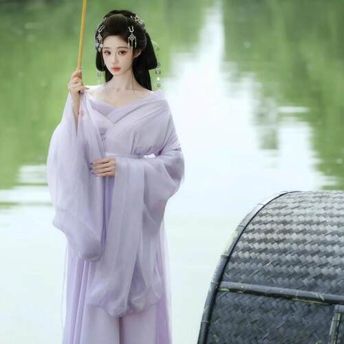 战国袍汉服女2026新款复原直裾大袖衫绝美古风洋装仙气飘逸古装