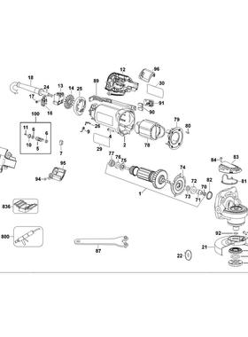 正品得伟 D28112X 28111X 28803等角磨机碳刷/电刷 转子原装配件