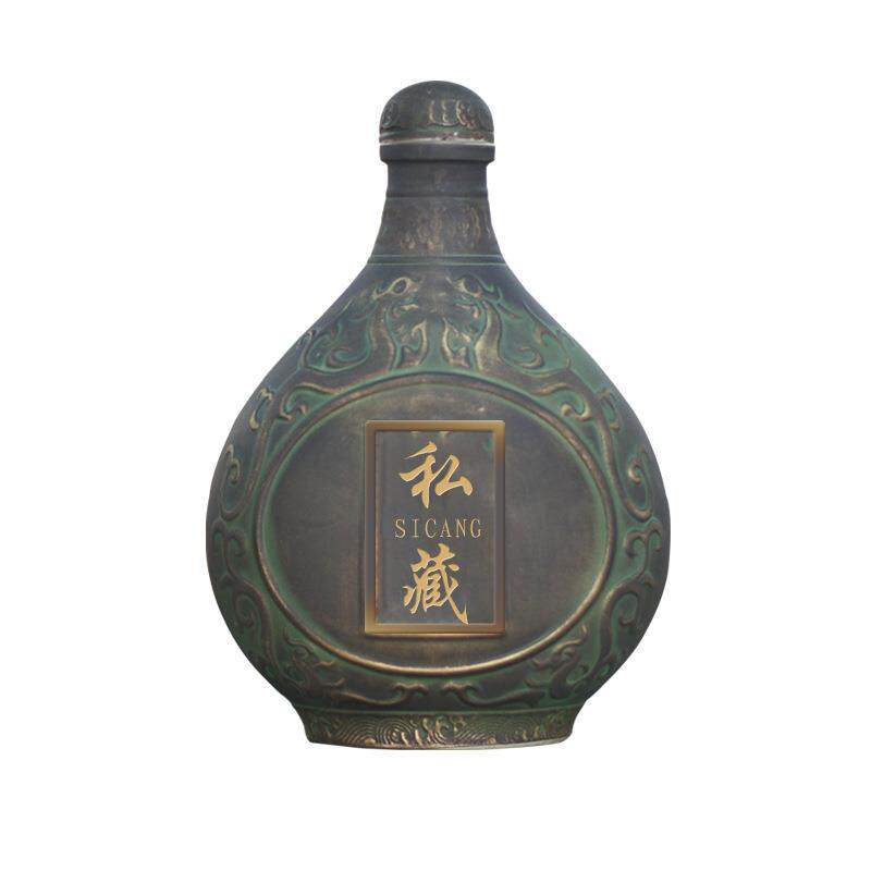 景德镇陶酒青壶1斤3斤5斤10斤装白酒色空瓶瓷铜仿古私藏仿古密封