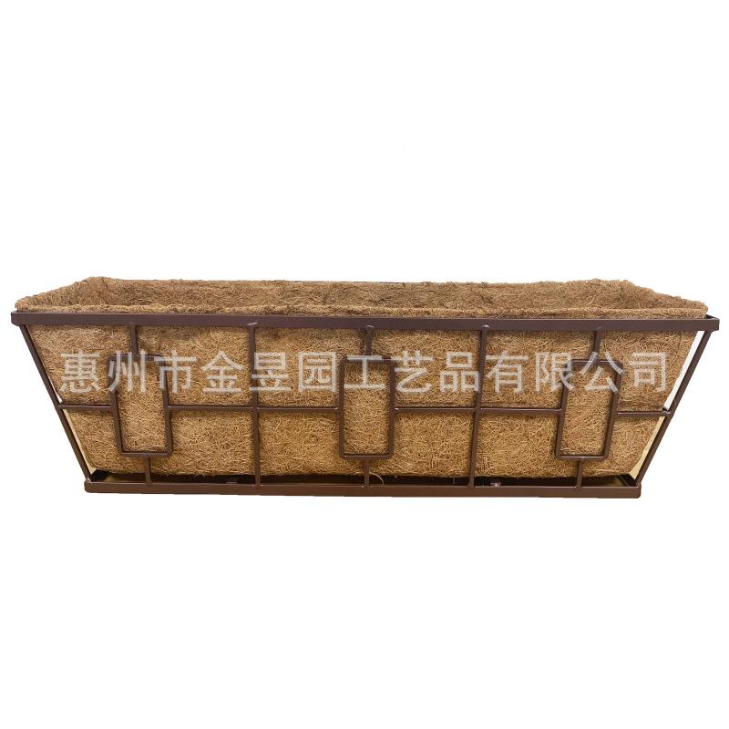 2寸长4方形椰棕花篮篮花盆台种菜植物椰棕盆垫阳006可降解吊盆景