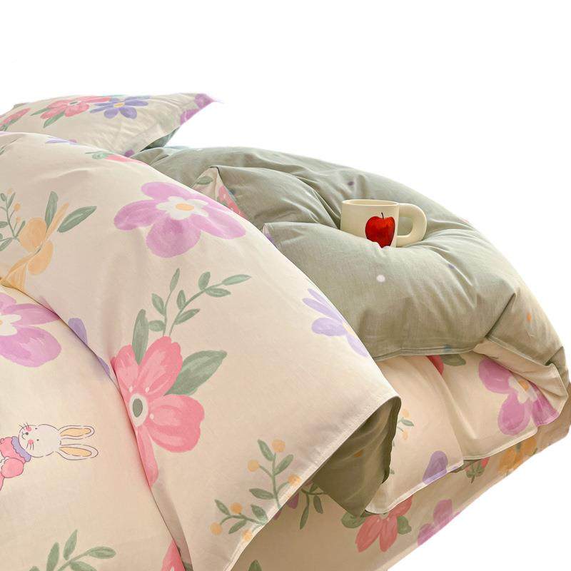 透全印花被套单件小清新家用卧室可棉MC四件套爱气不易起球单被罩,床上用品,学生床品套件,淘宝优惠券,粉丝福利购,淘宝优惠卷
