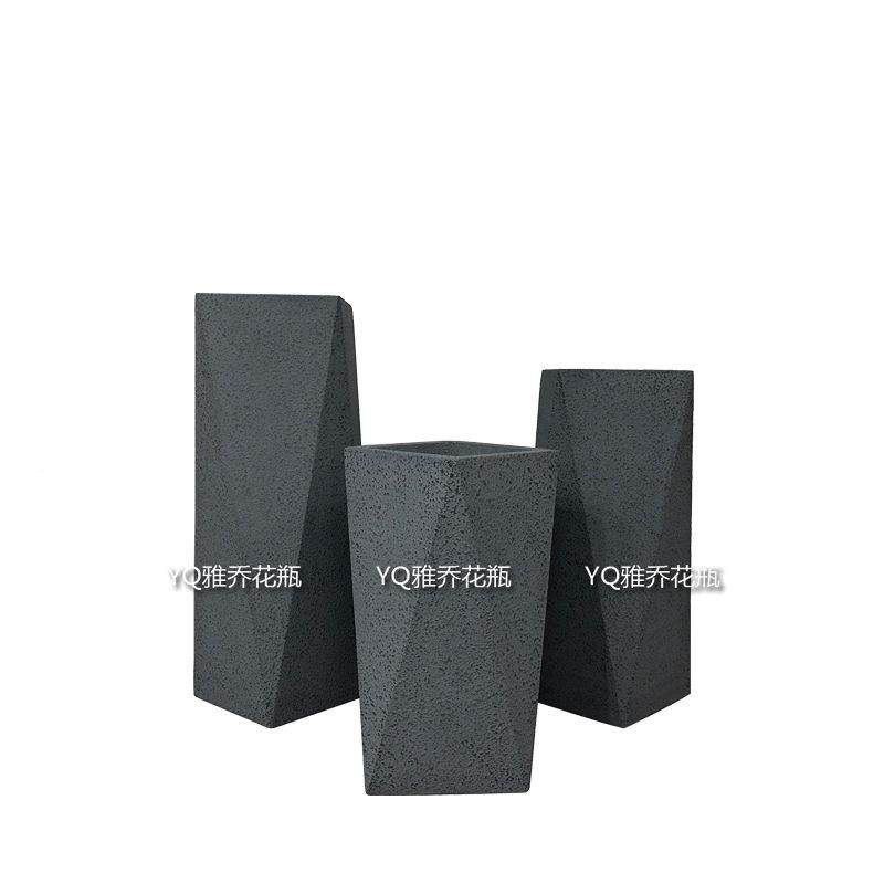 北欧璃钢八角落地大JY44019花瓶售部样板间楼场玻家商居仿真花创,家居饰品,花瓶,淘宝优惠券,粉丝福利购,淘宝优惠卷