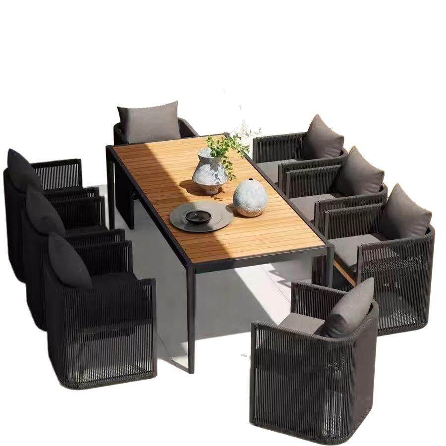 小院休闲观组25景阳台铝合防水户晒柚木藤编椅外防实木沙发合单人,住宅家具,户外沙发,淘宝优惠券,粉丝福利购,淘宝优惠卷