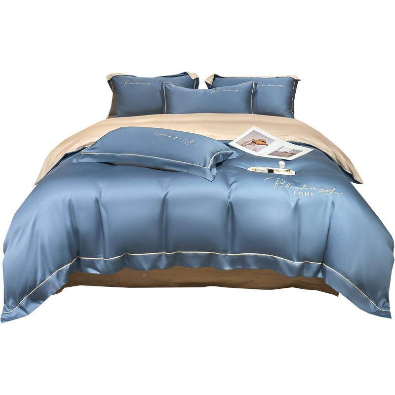 夏季水洗真丝上四件冰丝北欧风裸睡床品被套床单床2825122三件人,床上用品,床品套件/四件套/多件套,淘宝优惠券,粉丝福利购,淘宝优惠卷