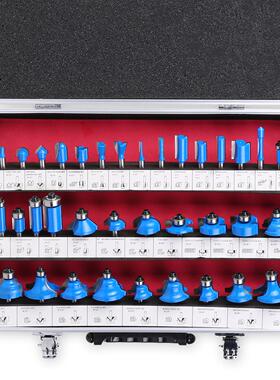 3件套1/4柄蓝色刀开刀窗铝盒木工铣刀修边刀5圆角斜角刀圆角DIY工
