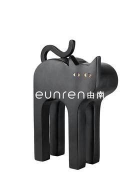 现代简约卡通创意慵懒长腿猫纸巾盒摆件家用酒店客厅餐桌抽纸盒