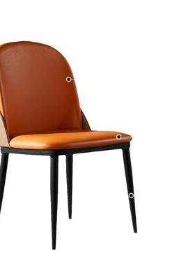 设计师TJ3餐1TJ31599059903北简欧轻奢皮餐椅现代约厅饭店椅子家