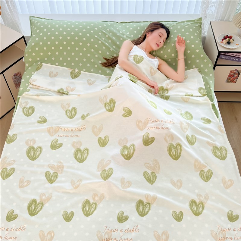 全棉隔脏睡袋单人旅行睡袋床单被罩旅游酒店出差便携式三件套