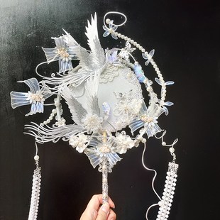 凤求凰 中式团扇新娘结婚手捧花团扇高端设计师款秀禾国潮喜扇DIY