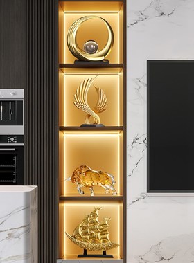 高级感小众玄关摆件客厅轻奢电视柜酒柜装饰品高端大气上档次