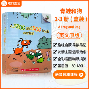 Frog 幽默搞笑盒装 送课程送音频 绘本橡子系列章节英语故事书 Book一只青蛙和一只狗系列3册 学乐英文原版 Dog and