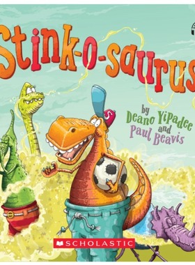 学乐国际获奖绘本【搞笑的放屁龙】Stink-o-saurus 绘世界精选20册 Picture Book Gallery凯迪克大奖作品 小小消防车同作者作品