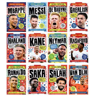 足球明星12册 Football Superstars 梅西/内马尔/姆巴佩等成长历程 儿童黑白插画桥梁书 英文原版