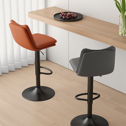 吧台椅家用高脚凳旋转升降凳子靠背高椅子商用酒吧椅收银前台吧凳