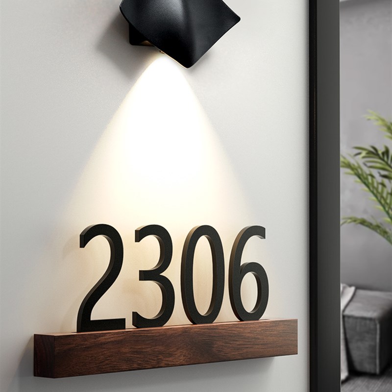 网红创意门牌号码牌家用入户门酒店宾馆宿舍轻奢门牌号订制提示发