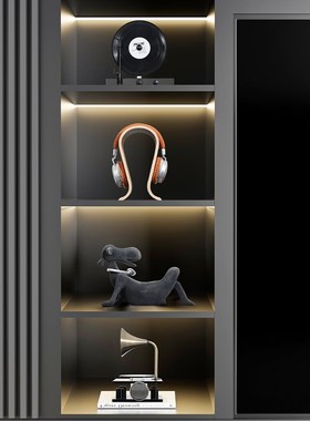 设计师款意式极简摆件装饰品样板间酒柜桌面开放格办公室酒店家居