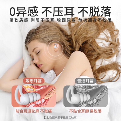 戴思耳塞睡眠睡觉专用超级隔音宿舍降噪晚上睡觉防吵耳朵静音神器