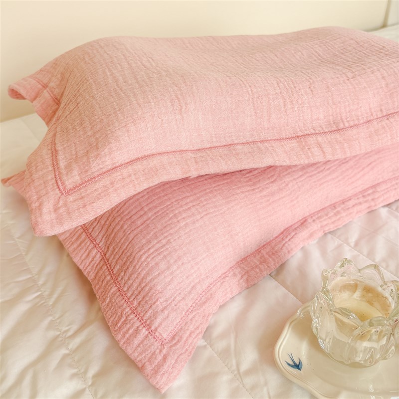 全棉皱皱纱儿童宝宝枕套30x50单只枕头套50x80加大枕芯内胆套