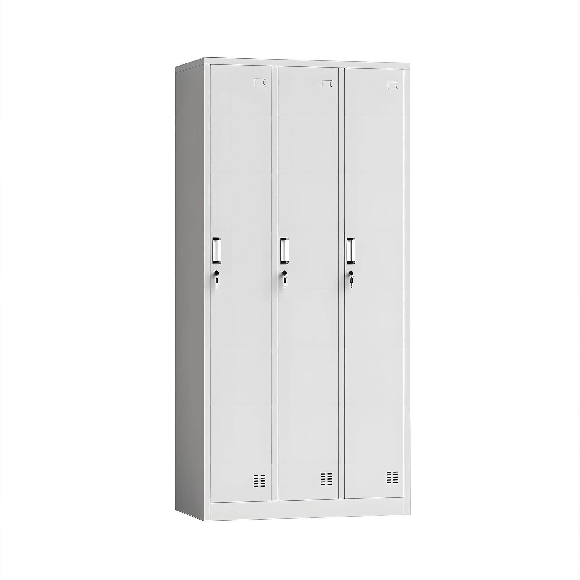 钢制更衣柜储物柜铁皮柜带锁三门柜健身房浴室存包换衣柜办公柜,商业/办公家具,办公储物柜,淘宝优惠券,粉丝福利购,淘宝优惠卷