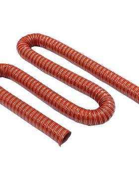 耐热通风红色硫化矽胶软管干燥机耐磨玻纤布耐高温硅胶风管