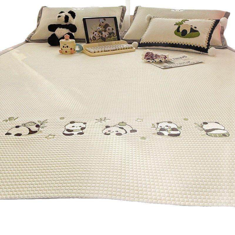 冰豆豆凉席床垫三件套夏天冰丝席绑带款凉感床单家用空调席子,床上用品,冰丝席,淘宝优惠券,粉丝福利购,淘宝优惠卷