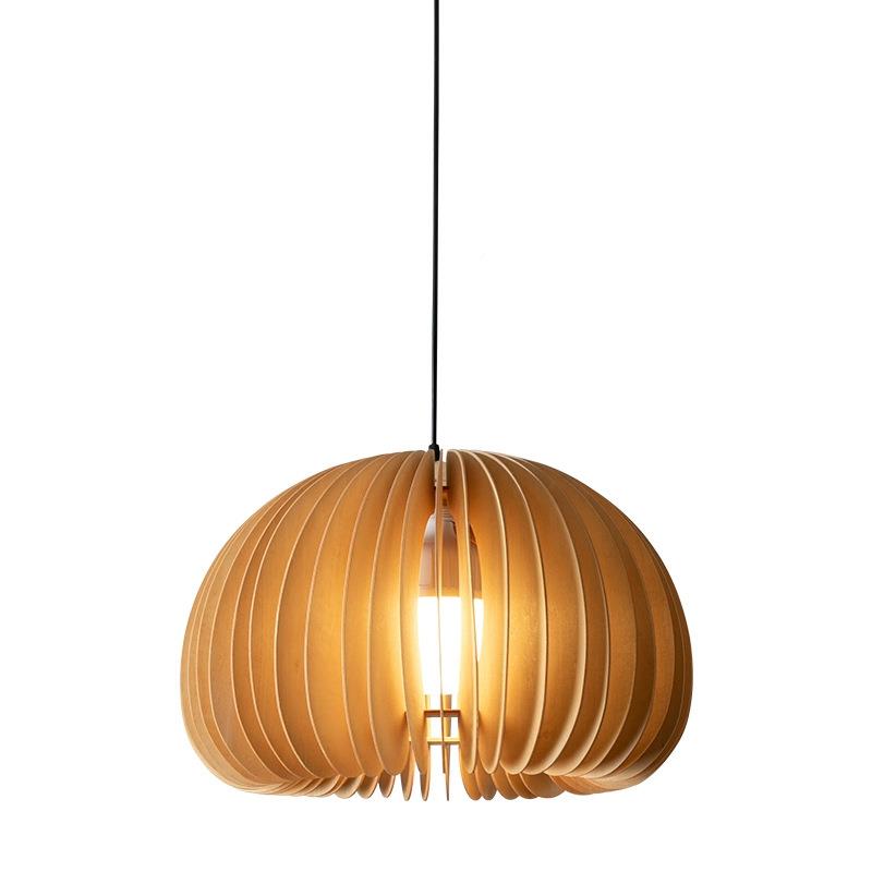 简约中式餐木质灯具术厅馆南风瓜日式侘寂民宿茶室卧室吧台艺吊灯