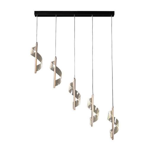 2024款亚克力餐厅纽带吊灯现代简约饭厅餐桌灯吧台网红卧室吊灯