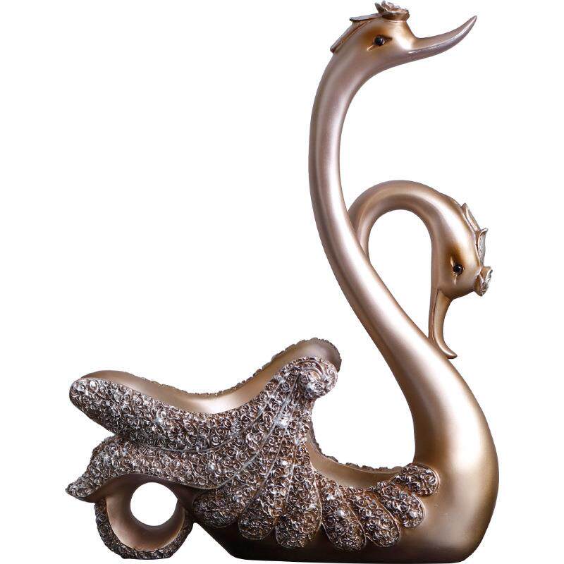 北欧轻奢天鹅红酒架装饰品欧式创意家居玄关酒柜客厅葡萄酒架摆件