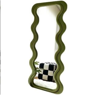 服装 店镜子异性波浪试衣全身镜拍照落地镜靠墙女生卧室少女穿衣镜