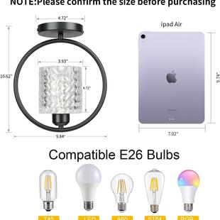 11月新款 E27灯头吸顶灯 吸顶灯玻璃铁艺灯具灯饰工厂批E26