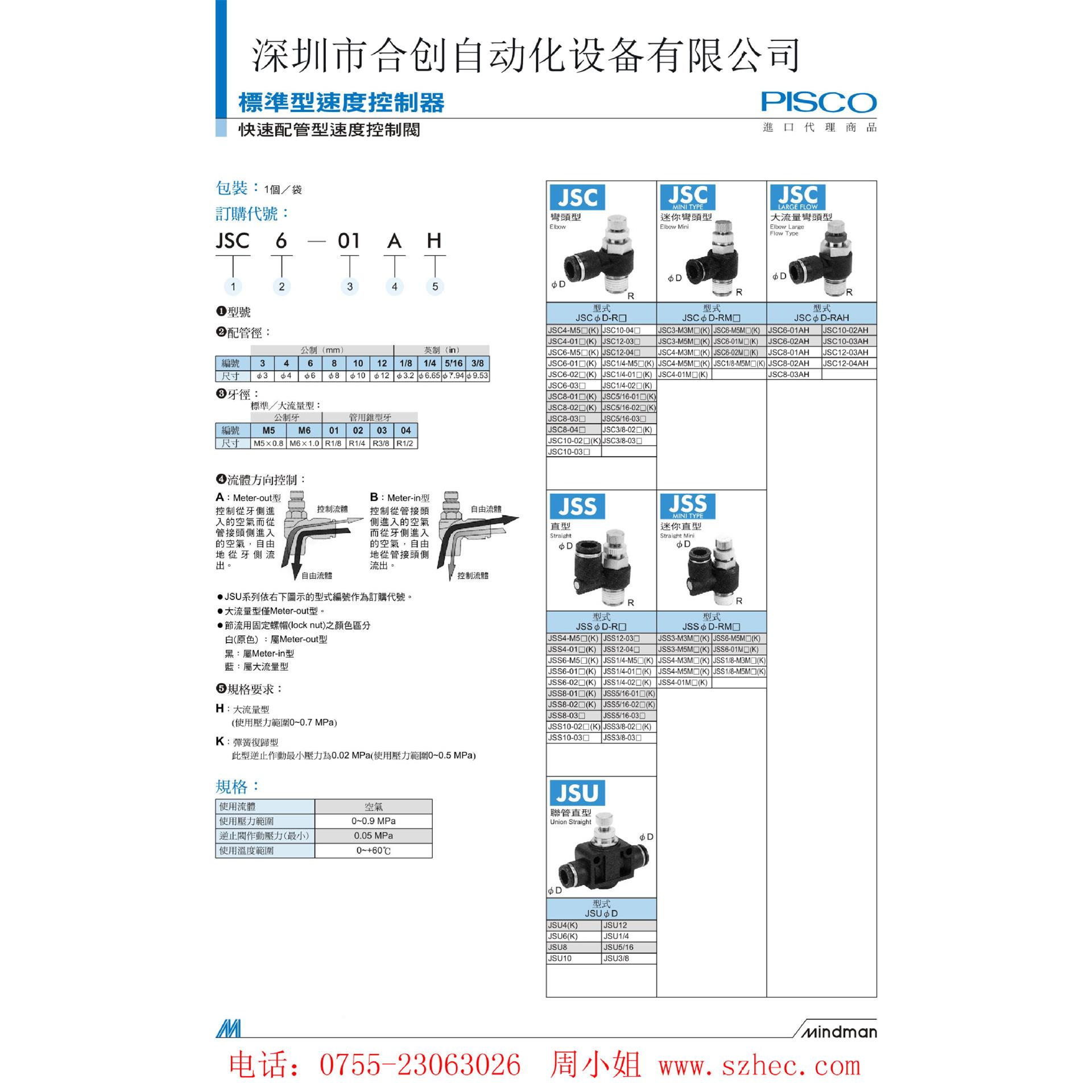 JSC8-1AJSC8-01B日本PI0SO节流阀调速管接头现货原装C正品