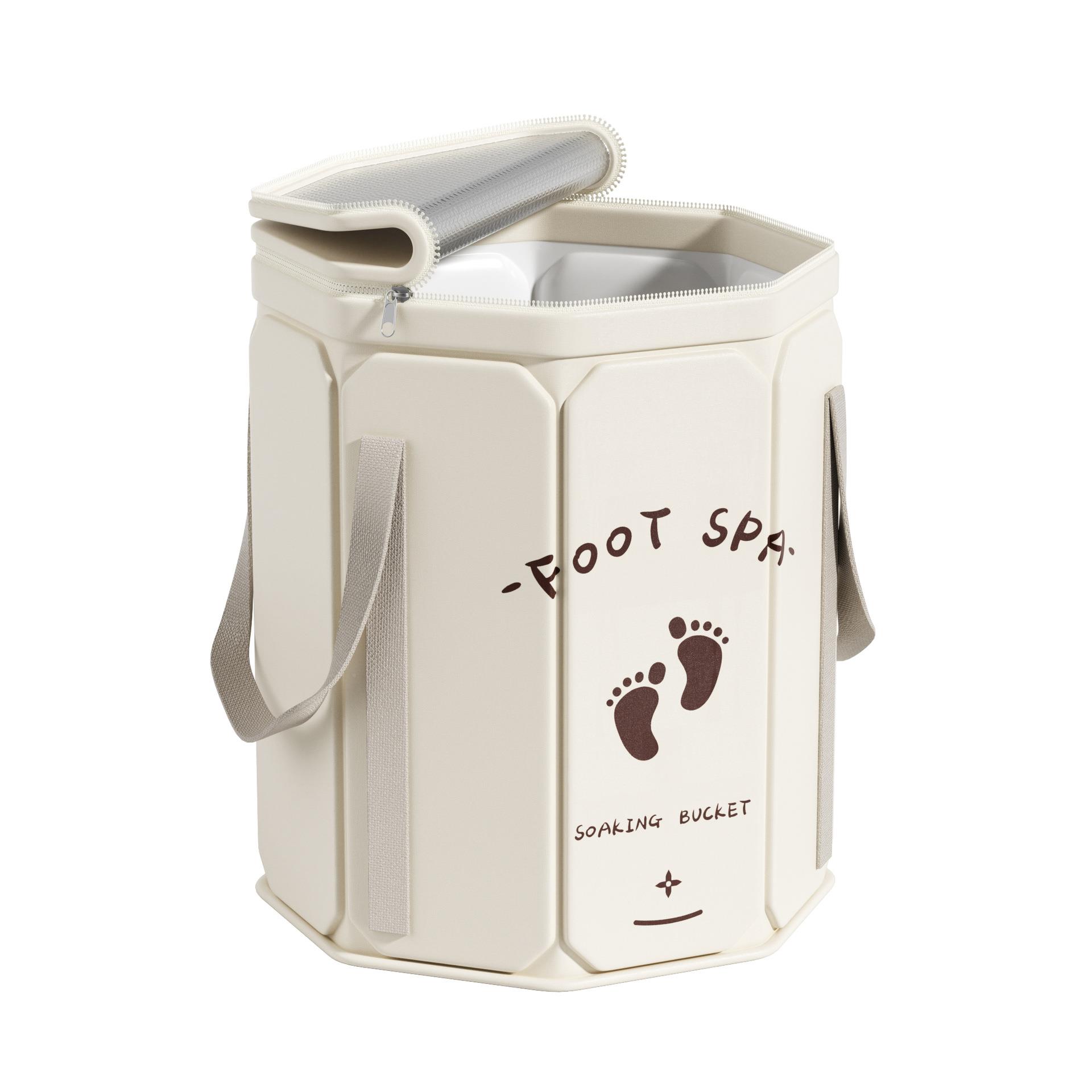 优勤家便携桶式带支架足泡脚桶浴保温泡脚可折熏叠用有盖蒸泡脚桶